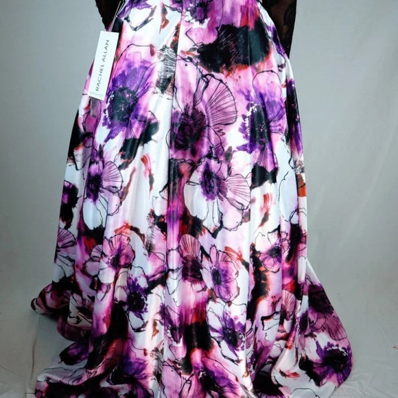 NWT Rachel Allan Two Piece Black Purple Formal Gown $538 - Picture 9 of 13